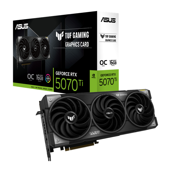  Card màn hình NVIDIA GeForce RTX 5070 Ti ASUS TUF Gaming OC | 16GB GDDR7, 8960 CUDA, 850W 