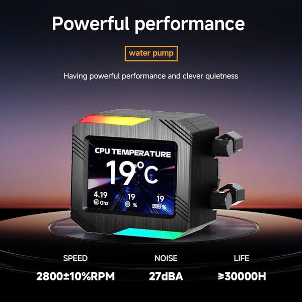 Tản nhiệt nước Leopard Astroshell 360 V2 Black | ARGB Display, Đen 