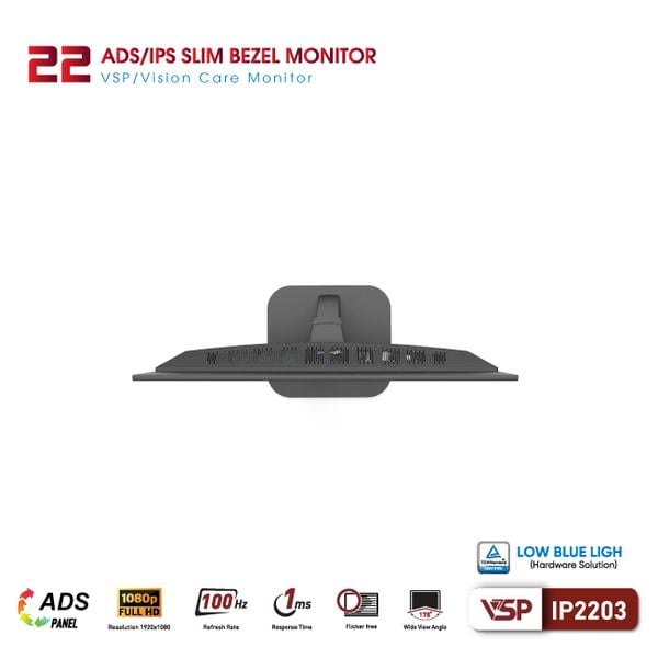  Màn hình Văn phòng VSP IP2203 | 22 inch, FHD, 100Hz, IPS 