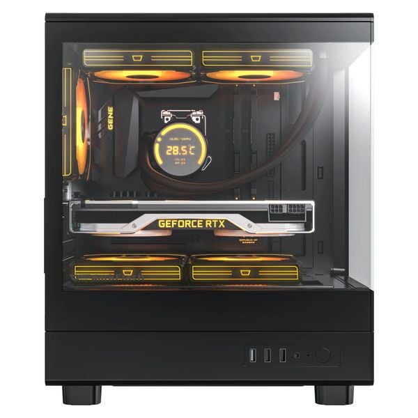  Thùng máy Case DarkFlash DB330M M-ATX | Mặt kính, đen 