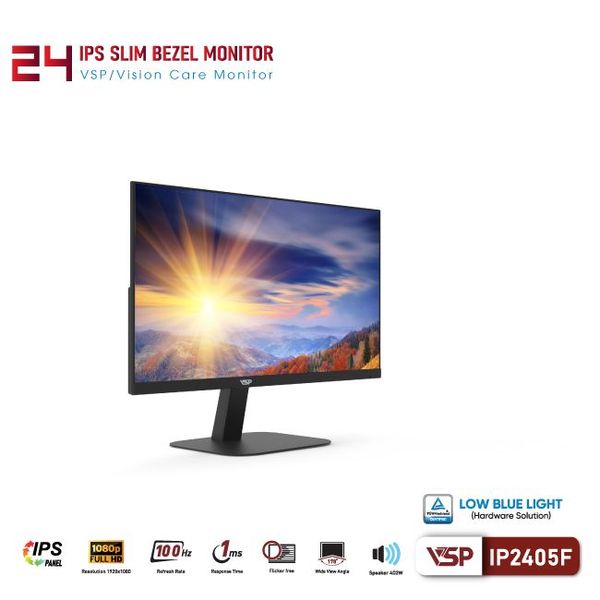 Màn hình Văn phòng VSP IP2405F | 24 inch, FHD, 100Hz, IPS, speaker 