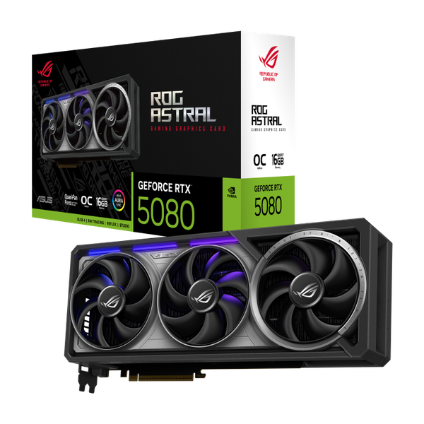  Card màn hình NVIDIA GeForce RTX 5080 ASUS ROG Astral OC | 16GB GDDR7, 10752 CUDA, 850W 
