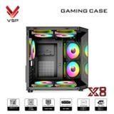  Thùng máy Case VSP X8 - Đen | Hồ cá, không kèm fan 