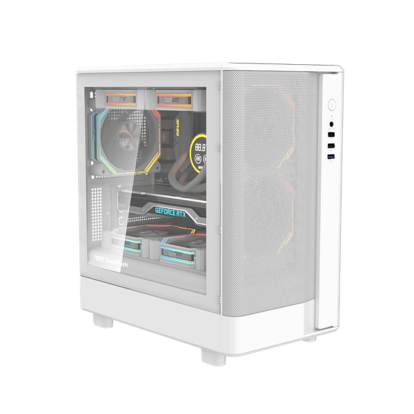  Thùng máy Case DarkFlash DB330M M-ATX | Mặt lưới, trắng 