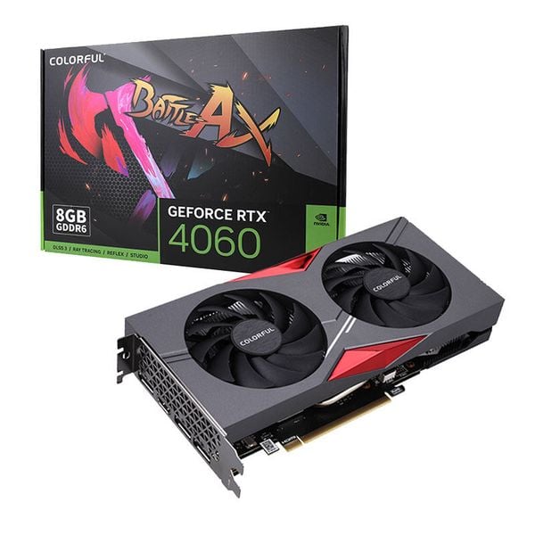  Card màn hình NVIDIA GeForce RTX 4060 Colorful DUO | 8GB GDDR6, 3072 CUDA, 550W 