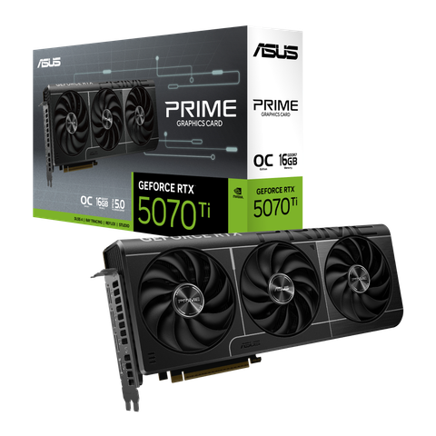 Card màn hình NVIDIA GeForce RTX 5070 Ti ASUS PRIME OC | 16GB GDDR7, 8960 CUDA, 750W