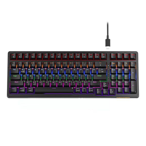  Bàn phím cơ gaming Newmen GM328 | Có dây, Fullsize, Linear Switch, RGB, Black 