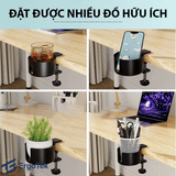  Giá đỡ cốc kẹp bàn Ergotek E525 - Đen | Hợp kim nhôm, tích hợp móc treo 