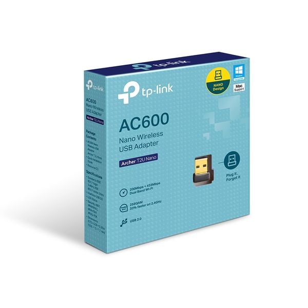  USB Wi-Fi TP-Link Archer T2U Nano Wireless AC600 | 2.4 GHz / 5 GHz 