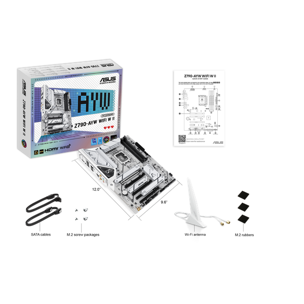  Mainboard ASUS Z790 AYW W II Wifi DDR5 | LGA 1700, ATX, 4 khe RAM 