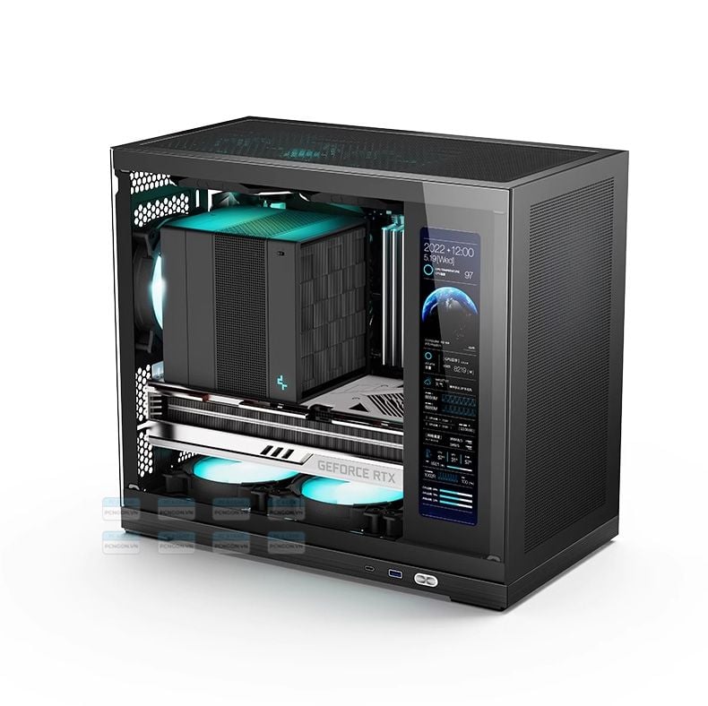 Thùng máy Shiny Snake G500 LCD Mini ITX - Black