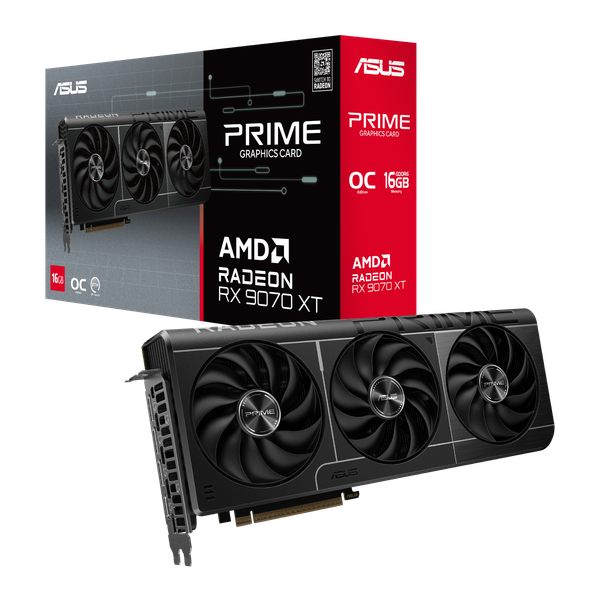  Card màn hình AMD Radeon RX 9070 XT ASUS Prime OC | 16GB GDDR6, 4096 SP, 750W 