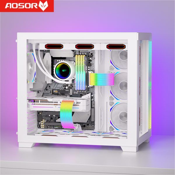  Dây cáp nguồn nối dài Coolmoon Aosor  GPU-28 Led ARGB | 2x8 pin, kèm HUB khiển SK3 