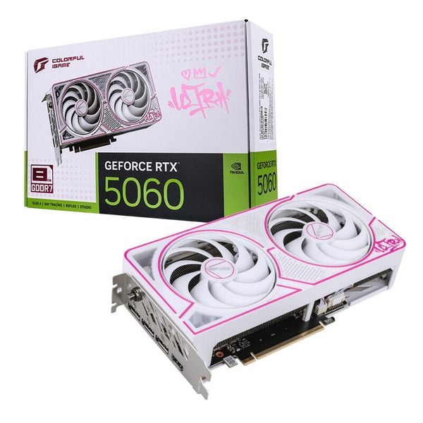  Card màn hình NVIDIA GeForce RTX 5060 Colorful iGame Ultra W DUO OC | 8GB GDDR7, 3840 CUDA, 550W 