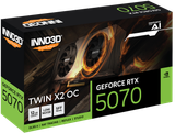  Card màn hình NVIDIA GeForce RTX 5070 INNO3D TWIN X2 OC | 12GB GDDR7, 6144 CUDA, 650W 