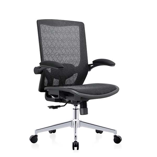  Ghế công thái học E DRA EEC217 | Đen, 120kg, Chân xoay, Lưng lưới 