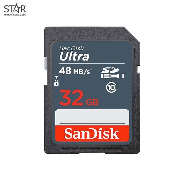 Thẻ nhớ SD Sandisk Ultra 32G Class 10 (SDSDUNB-032G-GN3IN)