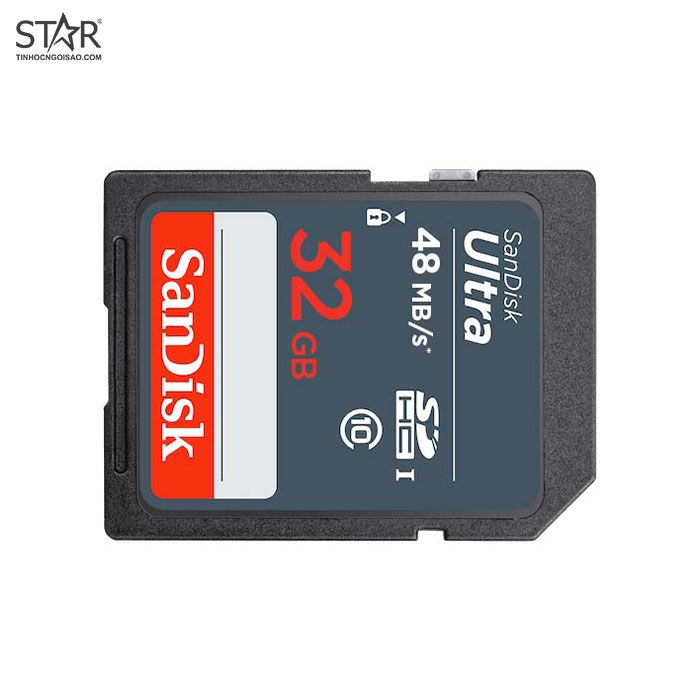 Thẻ nhớ SD Sandisk Ultra 32G Class 10 (SDSDUNB-032G-GN3IN)