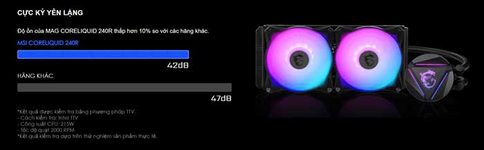Tản nhiệt CPU MSI MAG Coreliquid 240R RGB AiO Cooling
