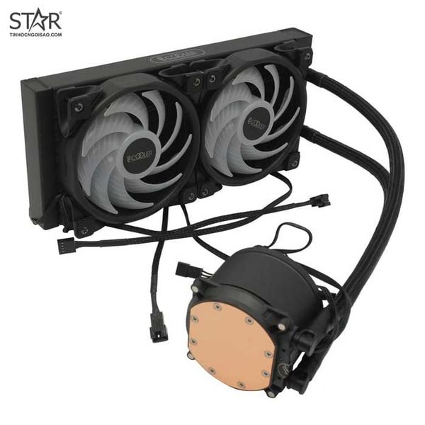  Tản nhiệt nước PCCOOLER GI-CX240 | ARGB, Đen 