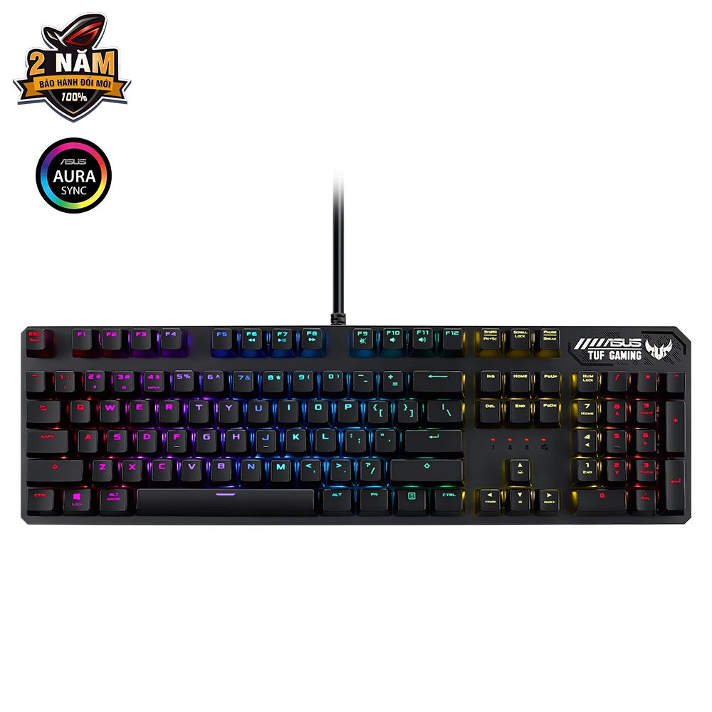 Bàn phím cơ Asus TUF Gaming K3 RGB - Red Switch (Đen)