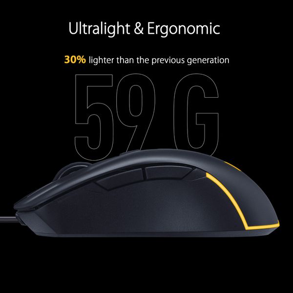  Chuột gaming Asus TUF Gaming M3 Gen 2 | Có dây, 8000 DPI, 59g, Đen 
