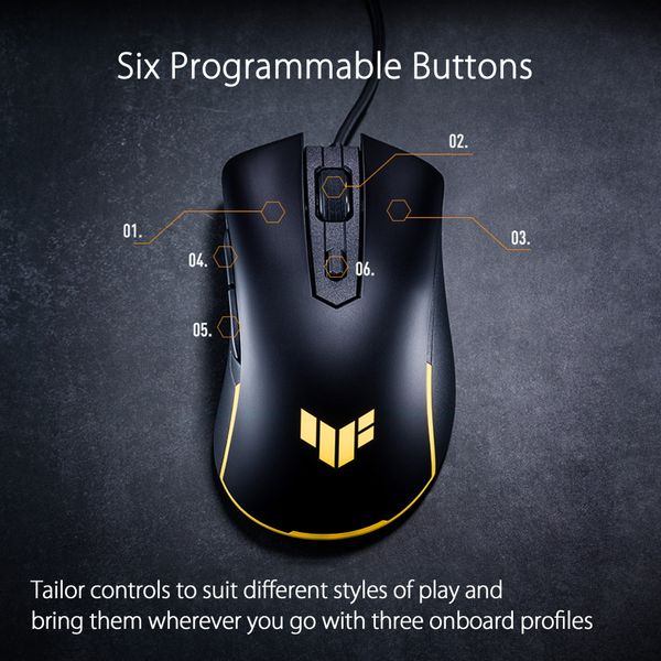  Chuột gaming Asus TUF Gaming M3 Gen 2 | Có dây, 8000 DPI, 59g, Đen 