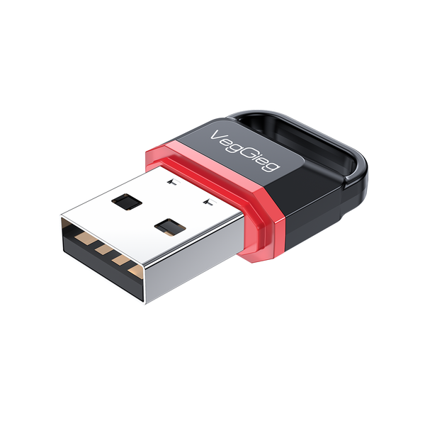  USB nhận Bluetooth 5.0 VEGGIEG VUB502 | Red Black 