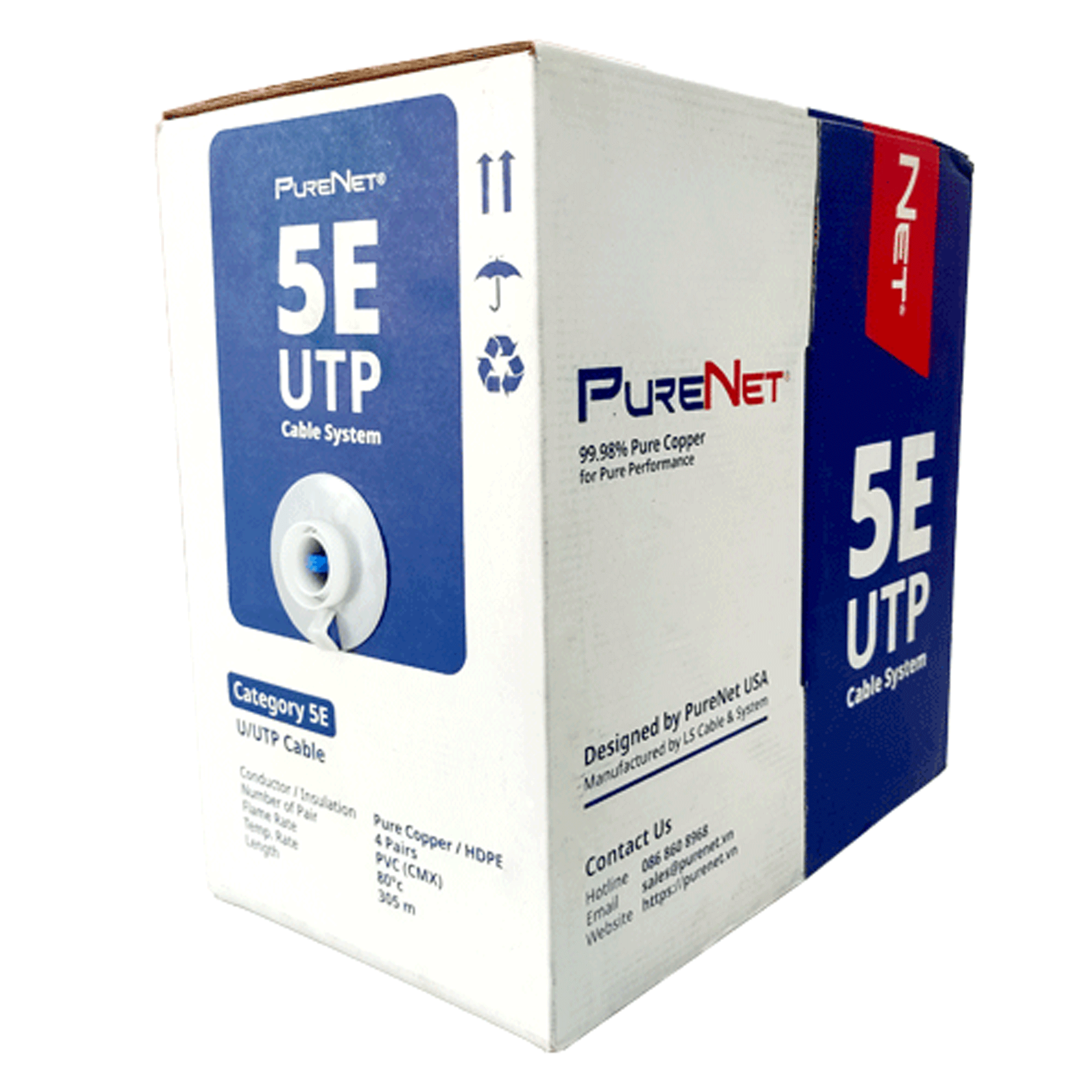 Cáp Category 5E U/UTP 25AWG U5100-004-GY1