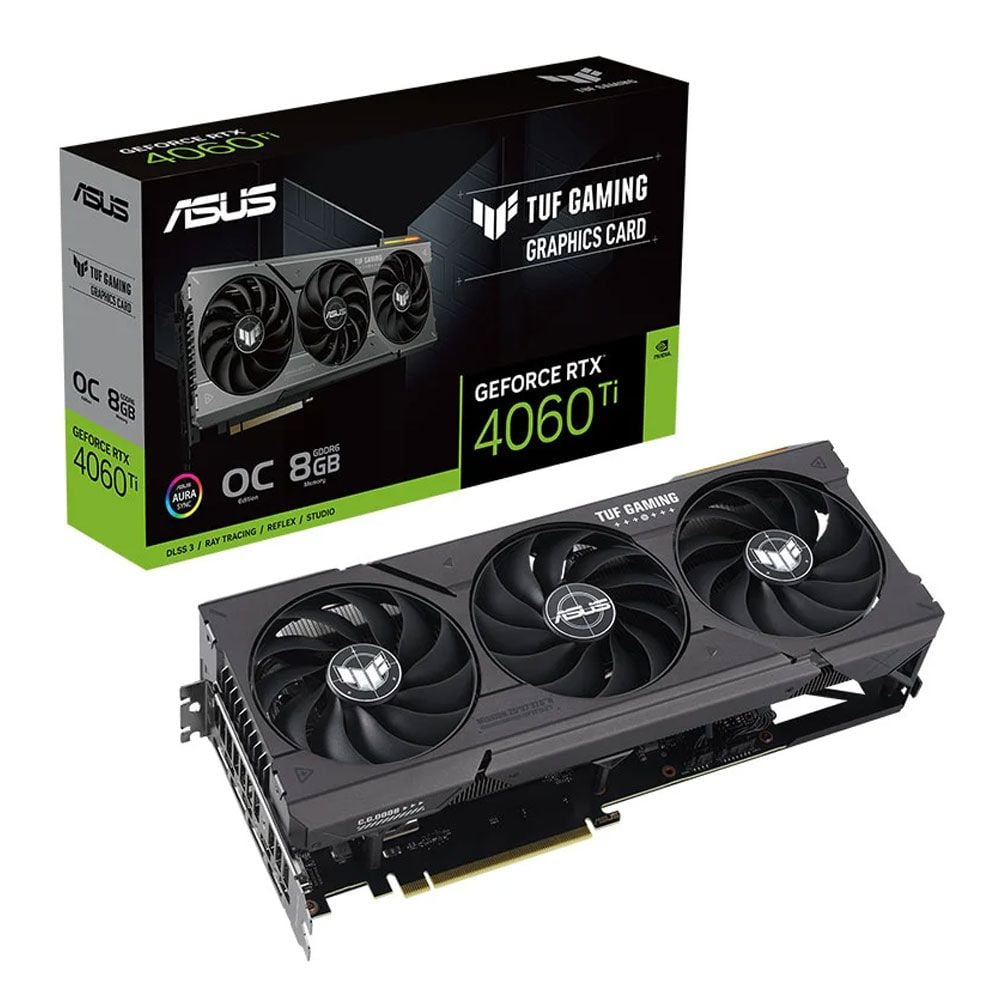 Card màn hình VGA ASUS TUF Gaming GeForce RTX 4060 Ti OC 8GB GDDR6 (TUF-RTX4060TI-8G-GAMING)