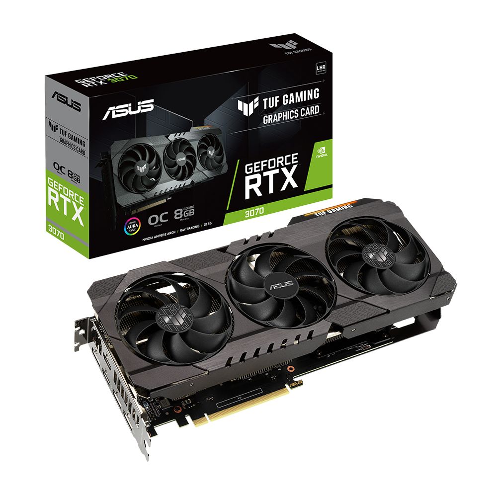 Card màn hình VGA ASUS RTX 3070 8GB GDDR6 TUF Gaming OC Edition V2 (TUF-RTX3070-O8G-V2-GAMING)