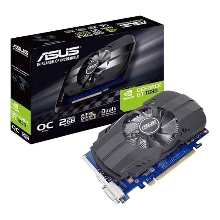 Card màn hình VGA ASUS GT 1030 2GB GDDR5 Phoenix OC Edition (PH-GT 1030-O2GB)