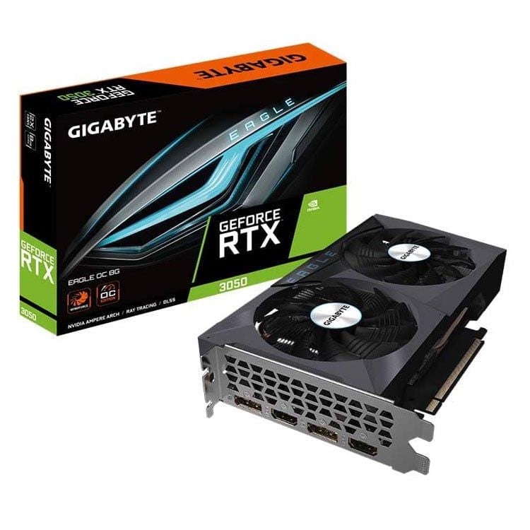 VGA Gigabyte RTX 3050 8GB GDDR6 EAGLE OC (GV-N3050EAGLE OC-8GBD)