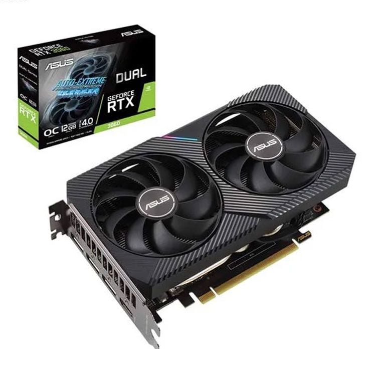 Card màn hình VGA ASUS RTX 3060 12GB GDDR6 Dual OC Edition V2 LHR (DUAL-RTX 3060-O12GB-V2)