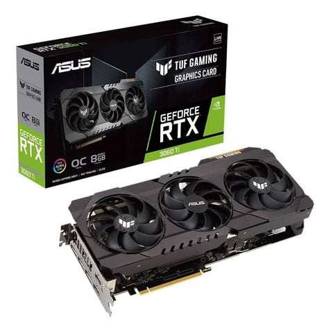 Card màn hình Asus RTX 3060 Ti 8GB GDDR6X TUF Gaming OC Edition (TUF-RTX3060TI-O8GD6X-GAMING)