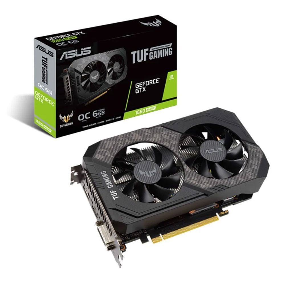 Card màn hình VGA ASUS GTX 1660 Super TUF Gaming OC 6G 2 Fan (TUF-GTX1660S-O6G-GAMING)