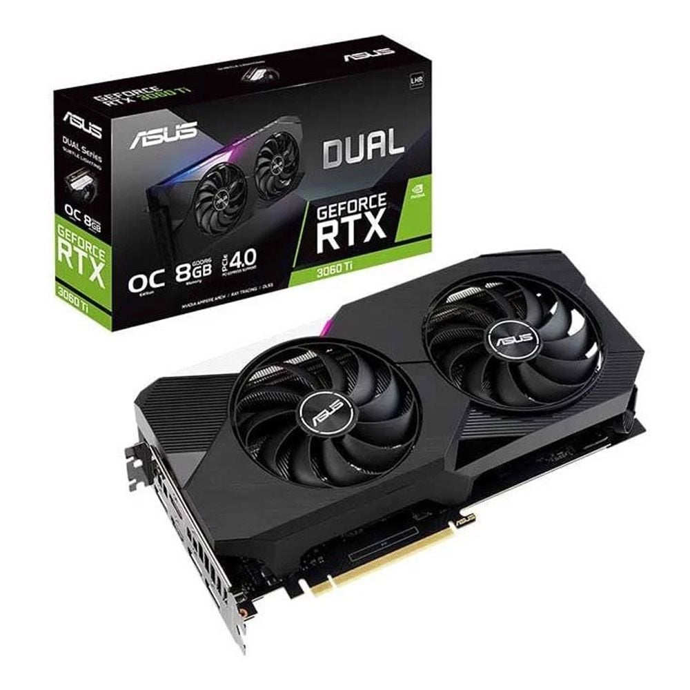 VGA Asus RTX 3060 Ti 8GB GDDR6 Dual OC V2 (DUAL-RTX 3060 Ti-O8GB-V2)