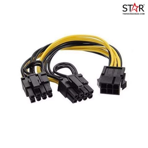 Cáp NguồnTừ Main IC847 =>(Đầu 6 pin Dương => 2 đầu 8 pin Dương)