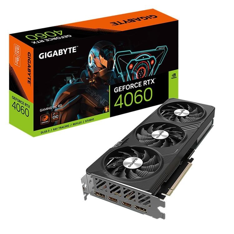 Card màn hình VGA Gigabyte GeForce RTX­­ 4060 GAMING OC 8GB (GV-N4060GAMING OC-8GD)