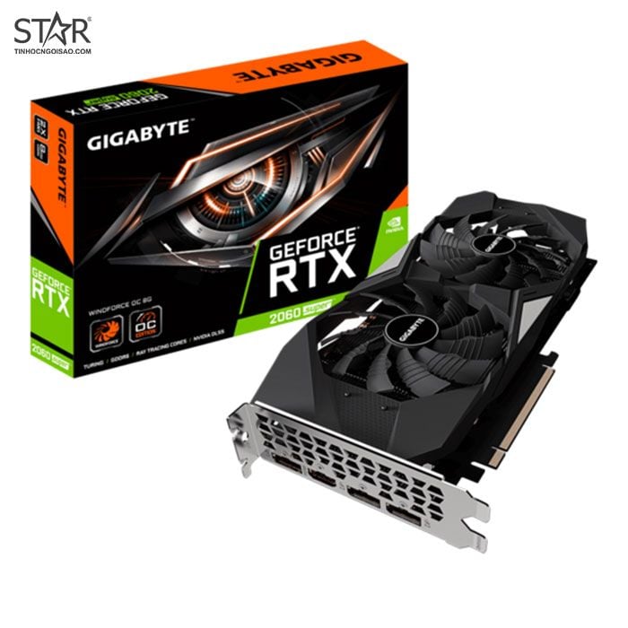 VGA Gigabyte RTX 2060 Super 8GB Windforce OC 2 Fan (GV-N206SWF2OC-8GBD)