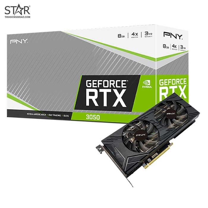 VGA PNY Dual RTX 3050 8GB GDDR6 (VGAP305082FMPB)