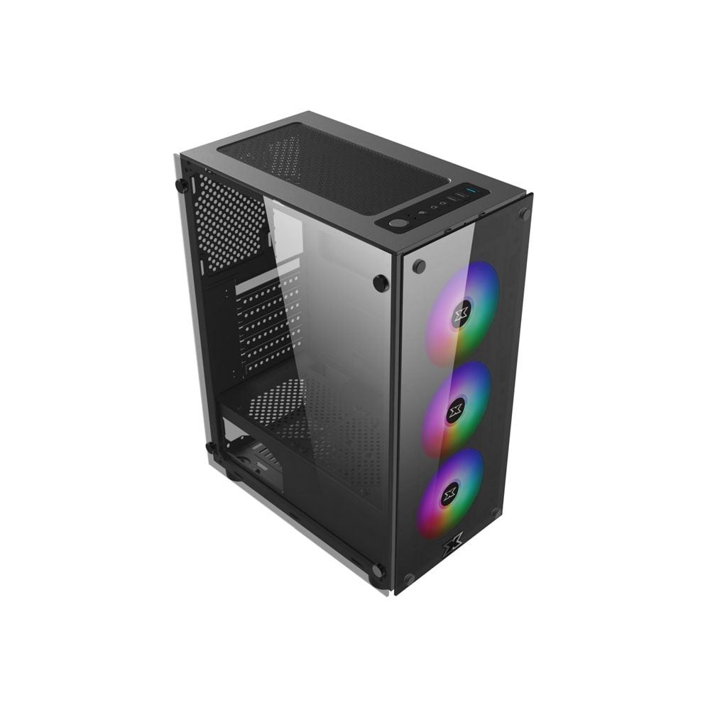 Thùng máy Case Xigmatek HERO II 3F EN40290 | Đen, Kèm sẵn 3 Fan RGB