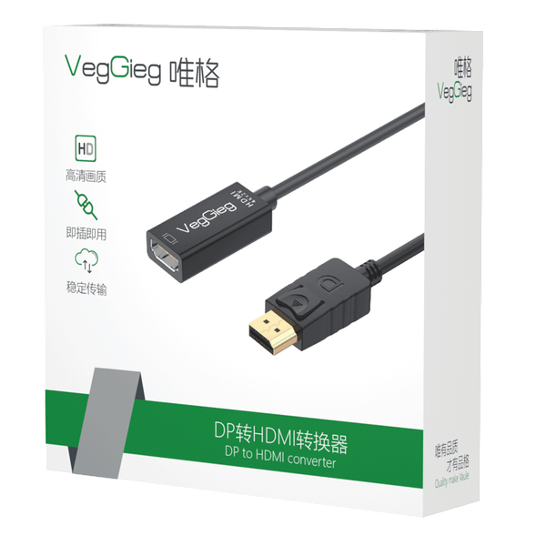  Cáp chuyển DisplayPort to HDMI VEGGIEG VZ614 