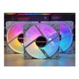  Fan Case CoolMoon K8 Led RGB Trắng (RGB Fixed, Không Cần Hub) 