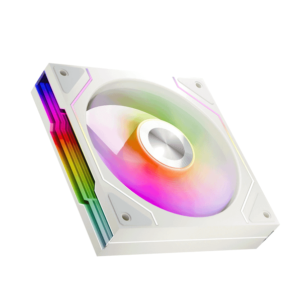  Quạt tản nhiệt PC Leopard StarTrail | Fan lẻ 120mm, ARGB, Gió ngược, Trắng 