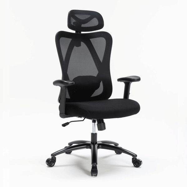 Ghế công thái học WARRIOR Hero WEC501 Plus | Đen, 120kg, Chân xoay, Lưng lưới 