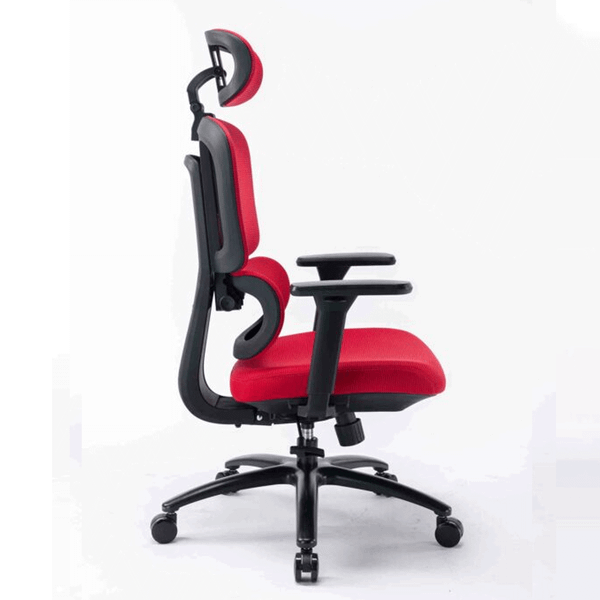  Ghế công thái học WARRIOR Hero WEC509 | Đen đỏ, 150kg, Chân xoay, Lưng lưới 