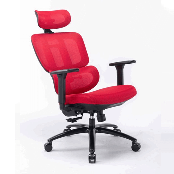  Ghế công thái học WARRIOR Hero WEC509 | Đen đỏ, 150kg, Chân xoay, Lưng lưới 