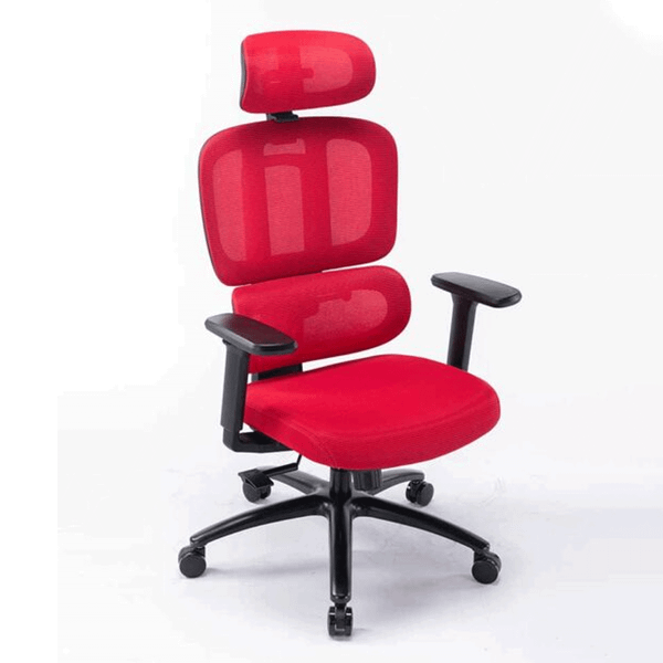  Ghế công thái học WARRIOR Hero WEC509 | Đen đỏ, 150kg, Chân xoay, Lưng lưới 