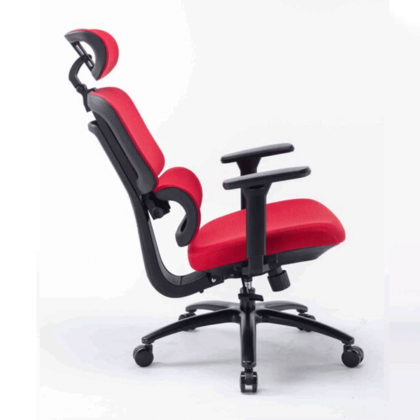  Ghế công thái học WARRIOR Hero WEC509 | Đen đỏ, 150kg, Chân xoay, Lưng lưới 